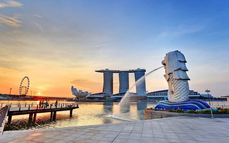 tượng hải sư phun nước ở Singapore