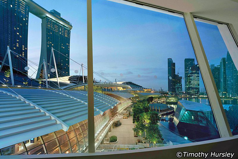 Marina Bay Hotels nhìn từ Art Museum