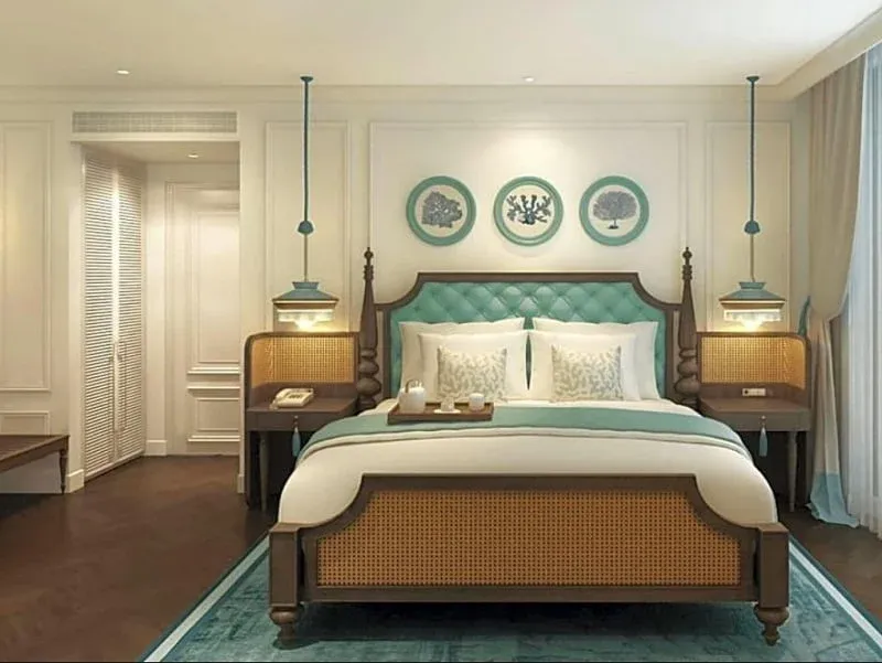 Thiết kế phòng khách và phòng ngủ riêng biệt của hạng phòng Island Suite cao cấp