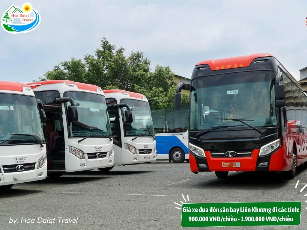 Giá xe đưa đón sân bay Liên Khương đi các tỉnh
