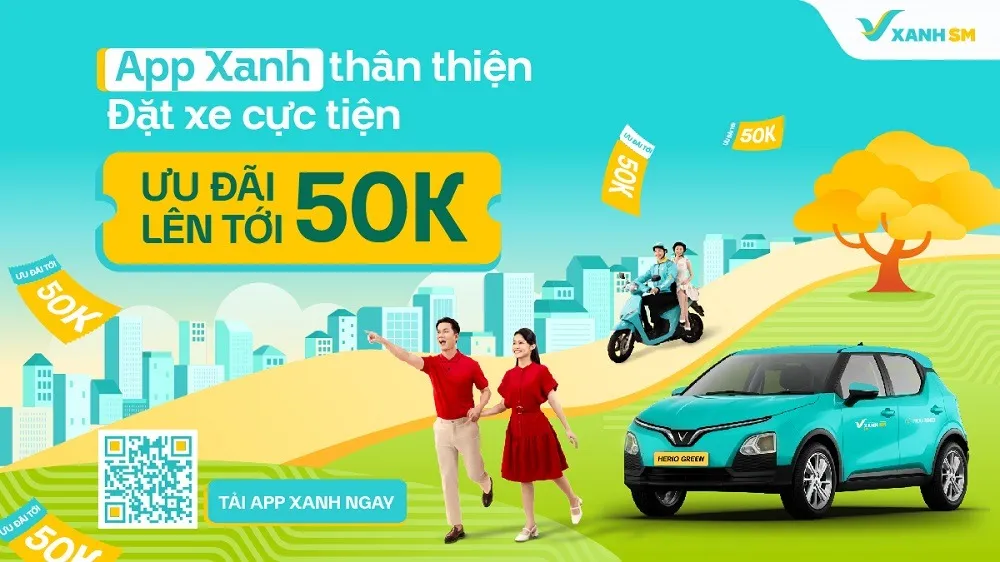 Ứng dụng Xanh SM - dịch vụ taxi thuần điện VinFast tại Phú Yên