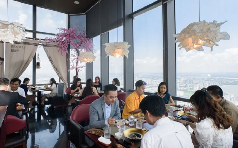 Không gian Miwaku Premium nằm ở tầng 80 tòa nhà Landmark 81